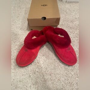 NIB UGG Women's Coquette Slipper Red Ribbon Size 8